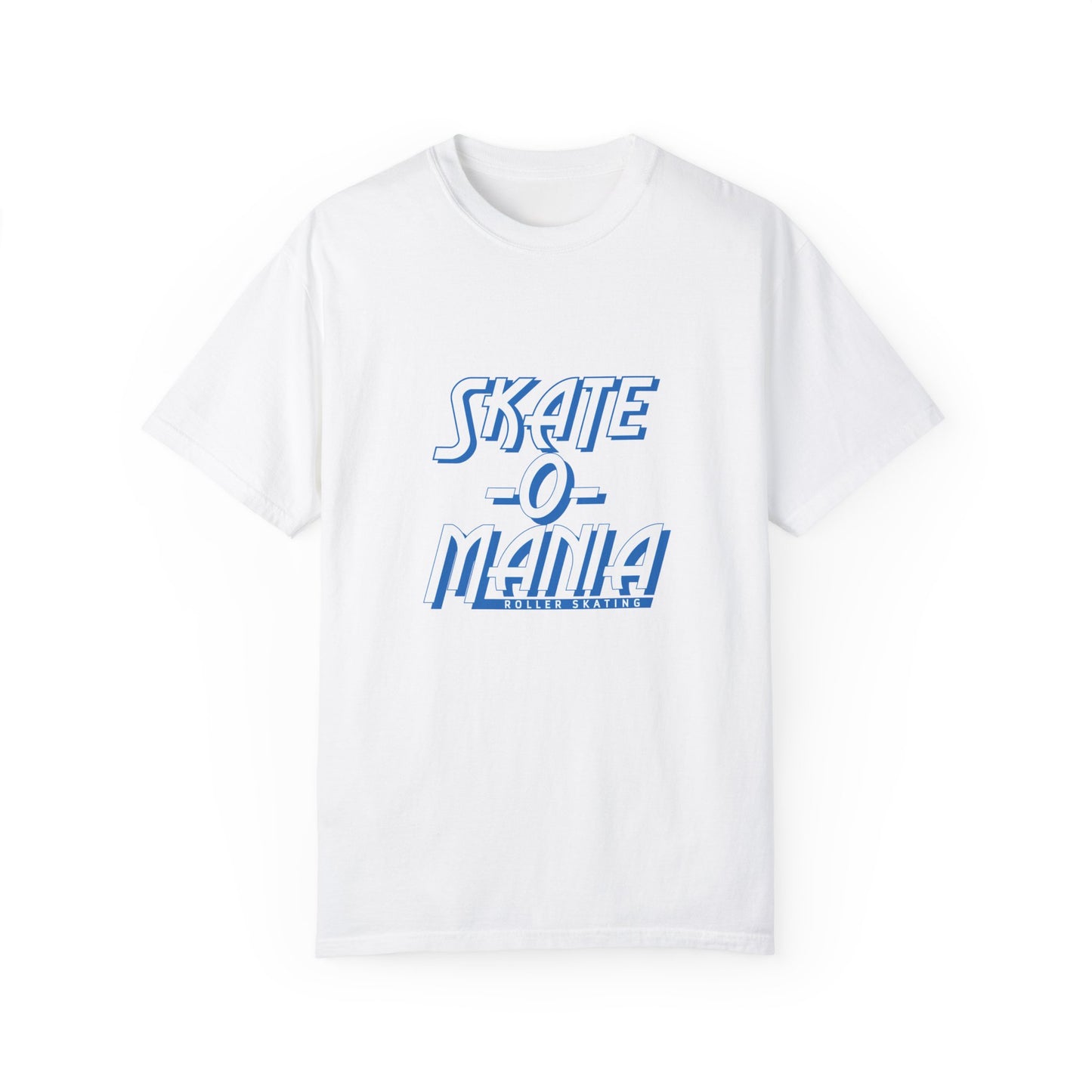 Classic Blue & White Skate-O-Mania Logo T-shirt