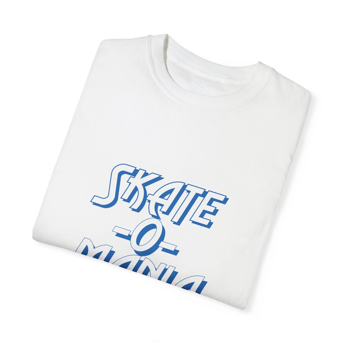 Classic Blue & White Skate-O-Mania Logo T-shirt