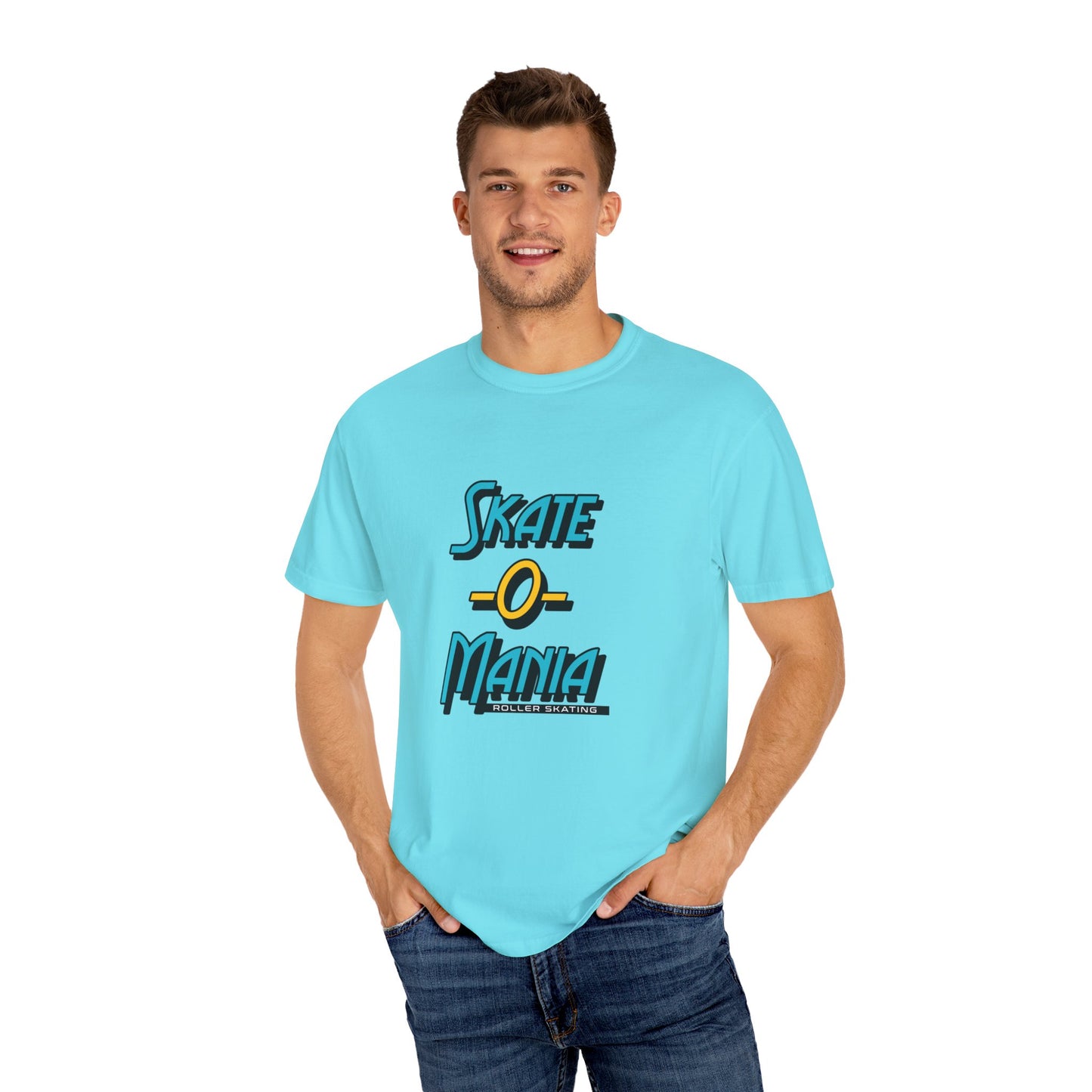 Teal and Yellow Classic Logo Unisex Garment-Dyed T-shirt