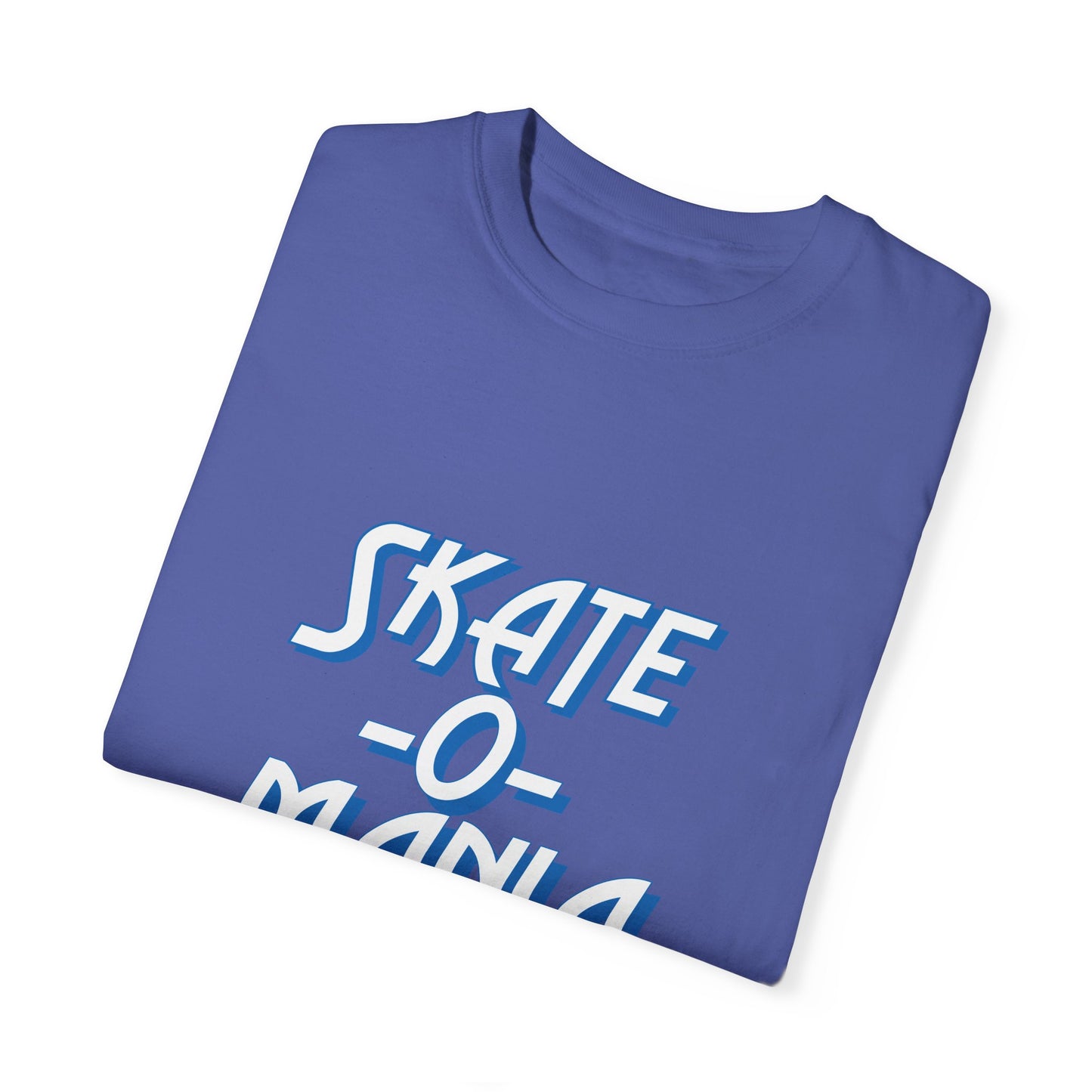 Classic Blue & White Skate-O-Mania Logo T-shirt