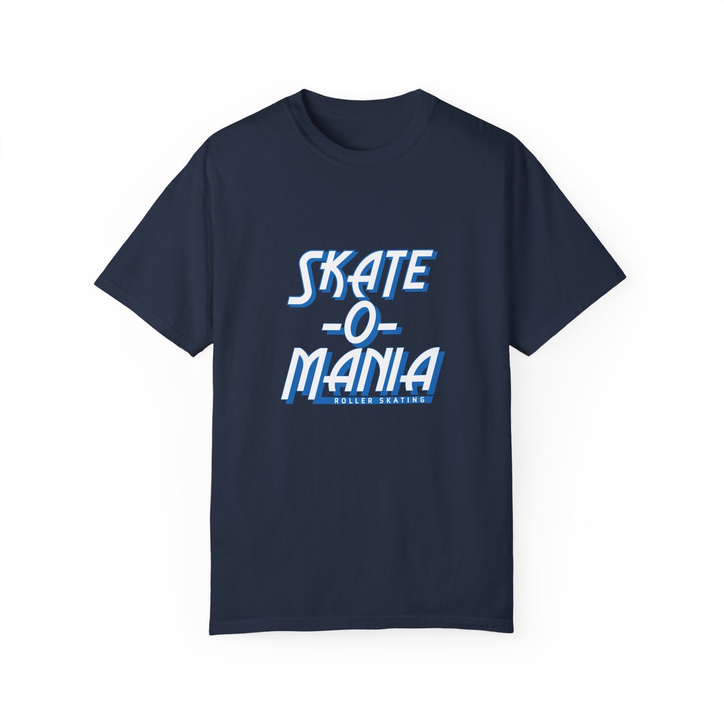 Classic Blue & White Skate-O-Mania Logo T-shirt