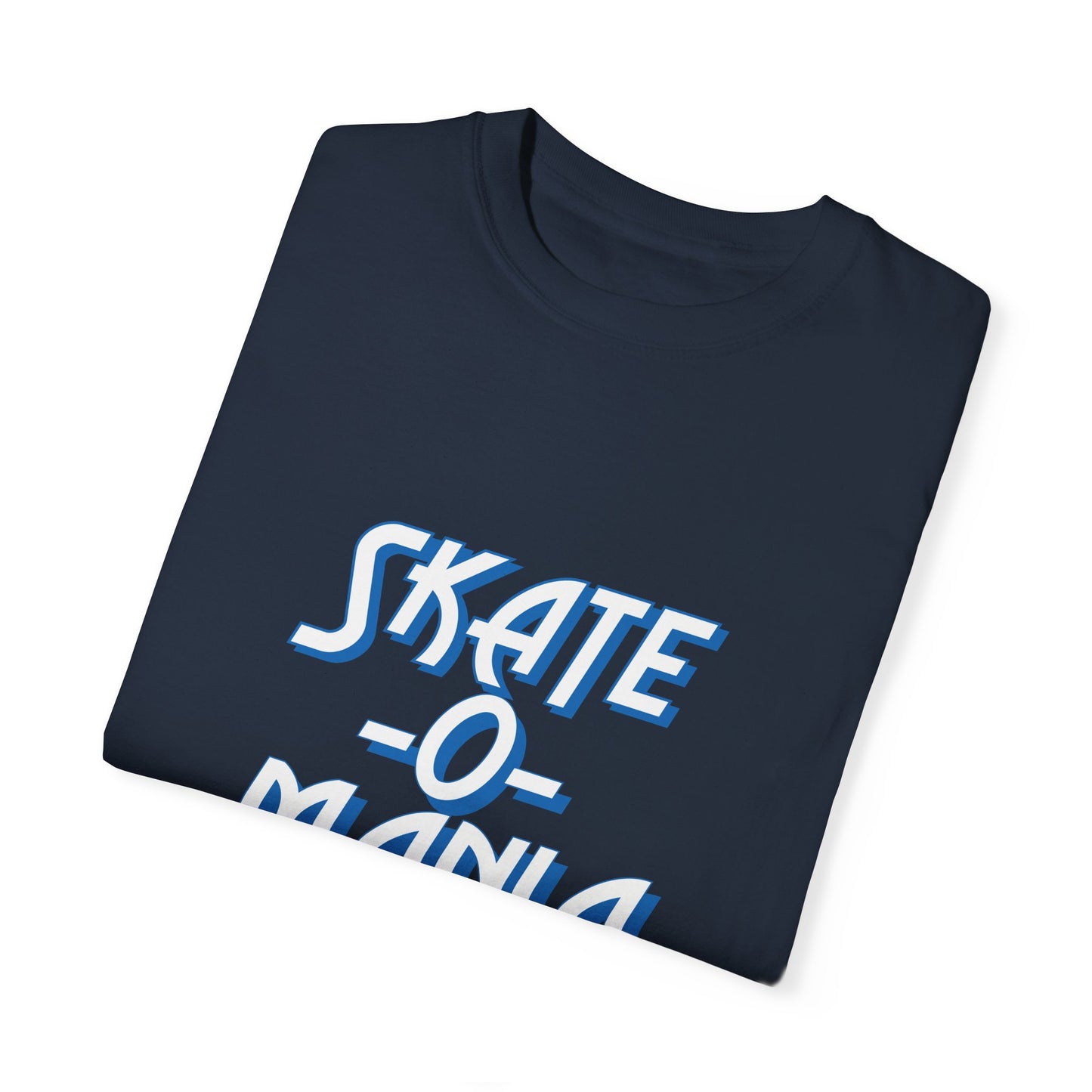 Classic Blue & White Skate-O-Mania Logo T-shirt