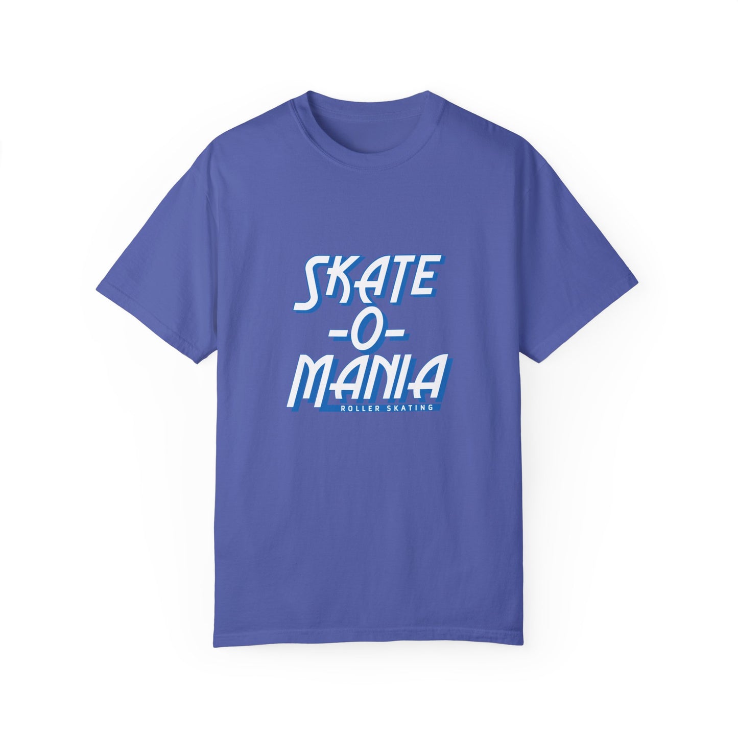 Classic Blue & White Skate-O-Mania Logo T-shirt